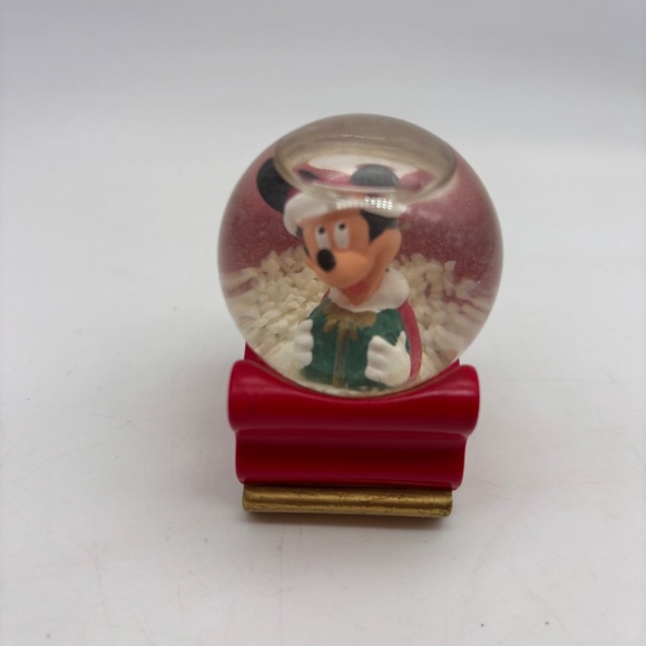 Disney Parks Mickey Mouse Christmas 2003 Sleigh Ride Holiday Mini Snow Globe - Picture 6 of 11